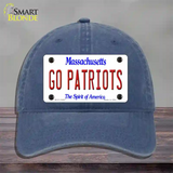 Go Patriots Novelty License Plate Hat Tag Unconstructed Cotton / Navy