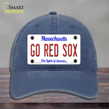 Go Red Sox Novelty License Plate Hat Tag Unconstructed Cotton / Navy