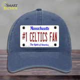 Number 1 Celtics Fan Novelty License Plate Hat Tag Unconstructed Cotton / Navy