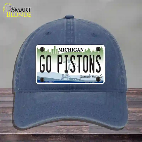 Go Pistons Novelty License Plate Hat Tag Unconstructed Cotton / Navy