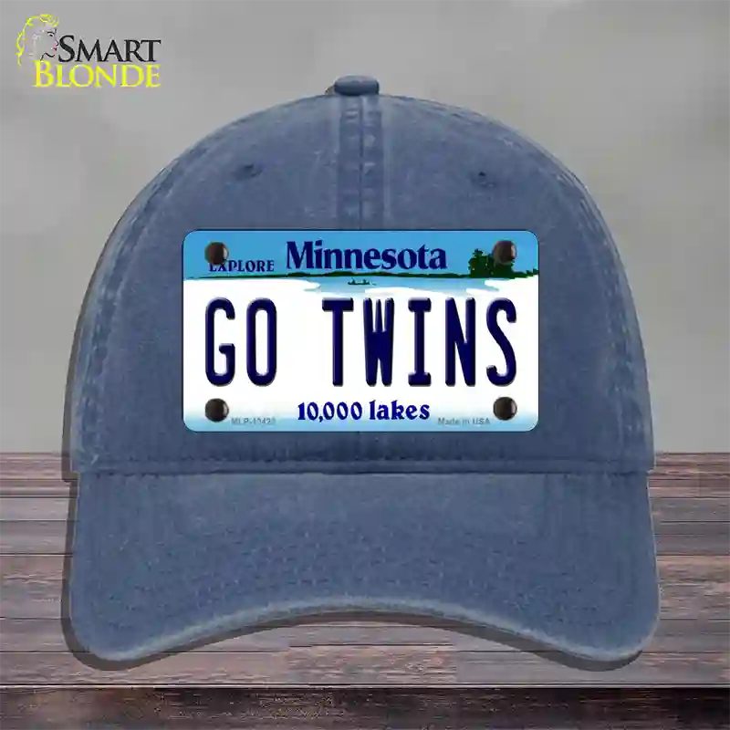 Go Twins Novelty License Plate Hat Tag Unconstructed Cotton / Navy