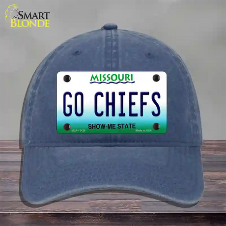 Go Chiefs Novelty License Plate Hat Tag Unconstructed Cotton / Navy