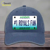 Number 1 Royals Fan Novelty License Plate Hat Tag Unconstructed Cotton / Navy