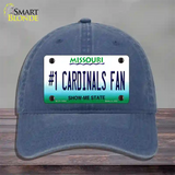 Number 1 Cardinals Fan Missouri Novelty License Plate Hat Tag Unconstructed Cotton / Navy