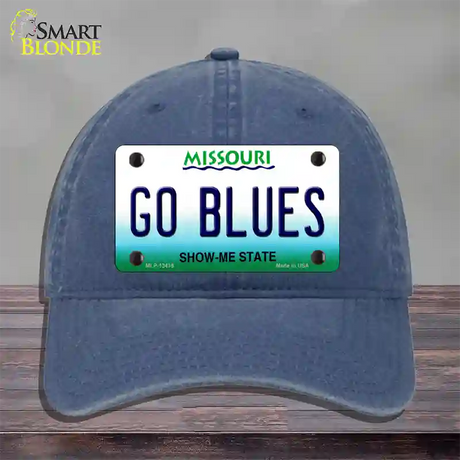 Go Blues Novelty License Plate Hat Tag Unconstructed Cotton / Navy