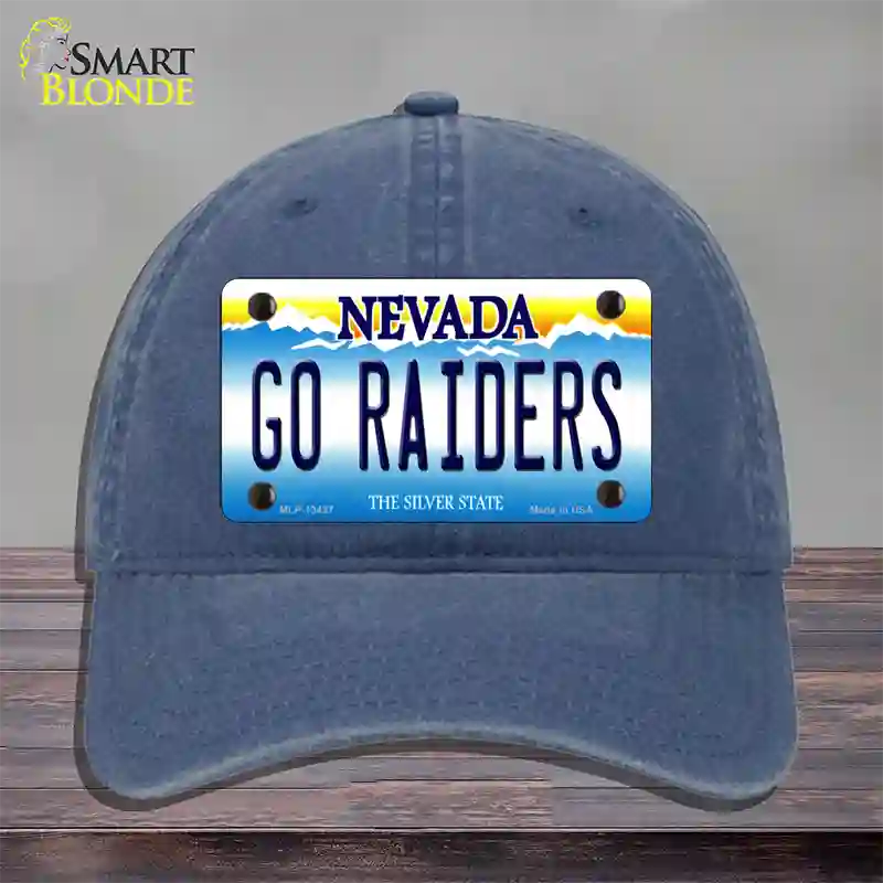 Go Raiders Nevada Novelty License Plate Hat Tag Unconstructed Cotton / Navy