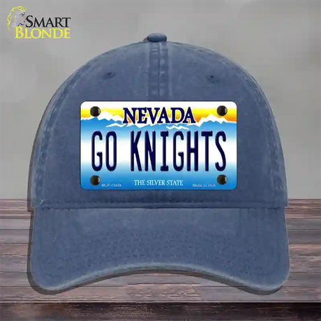 Go Golden Knights Novelty License Plate Hat Tag Unconstructed Cotton / Navy