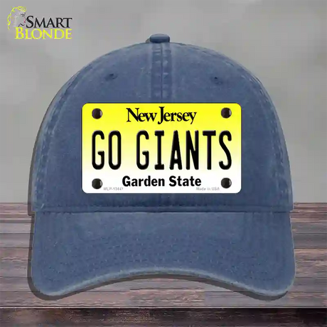 New Jersey Go Giants Novelty License Plate Hat Tag Unconstructed Cotton / Navy