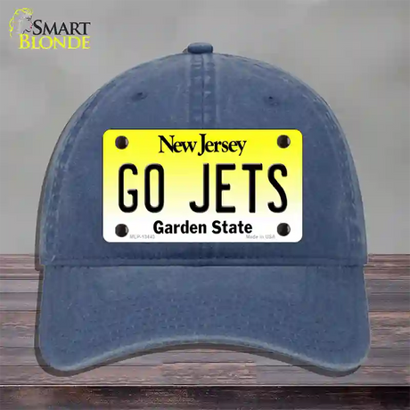 Go Jets Novelty License Plate Hat Tag Unconstructed Cotton / Navy