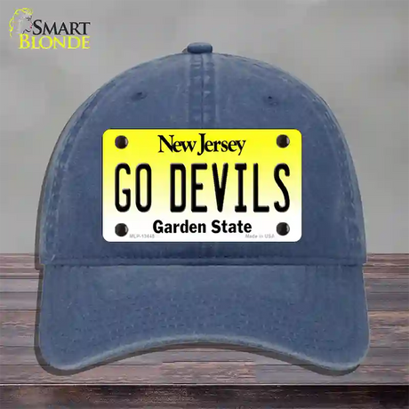 Go Devils Novelty License Plate Hat Tag Unconstructed Cotton / Navy