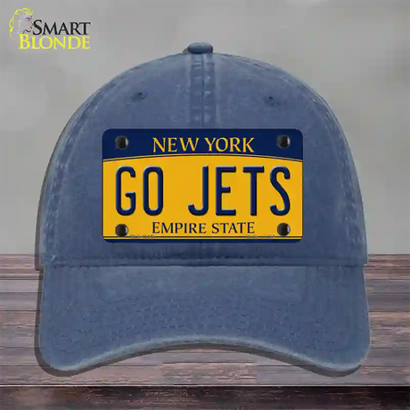 New York Go Jets Novelty License Plate Hat Tag Unconstructed Cotton / Navy