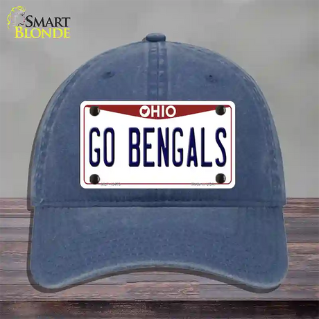 Go Bengals Novelty License Plate Hat Tag Unconstructed Cotton / Navy