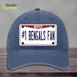 Number 1 Bengals Fan Novelty License Plate Hat Tag Unconstructed Cotton / Navy