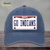 Go Indians Novelty License Plate Hat Tag Unconstructed Cotton / Navy