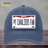 Number 1 Cavaliers Fan Novelty License Plate Hat Tag Unconstructed Cotton / Navy