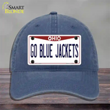 Go Blue Jackets Novelty License Plate Hat Tag Unconstructed Cotton / Navy