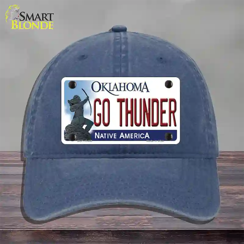 Go Thunder Novelty License Plate Hat Tag Unconstructed Cotton / Navy