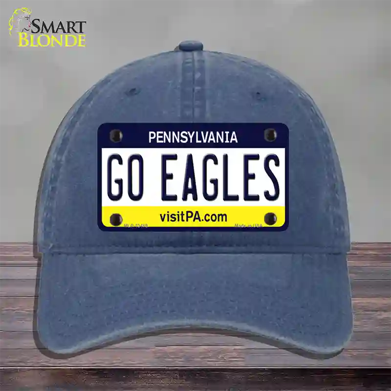 Go Eagles Novelty License Plate Hat Tag Unconstructed Cotton / Navy