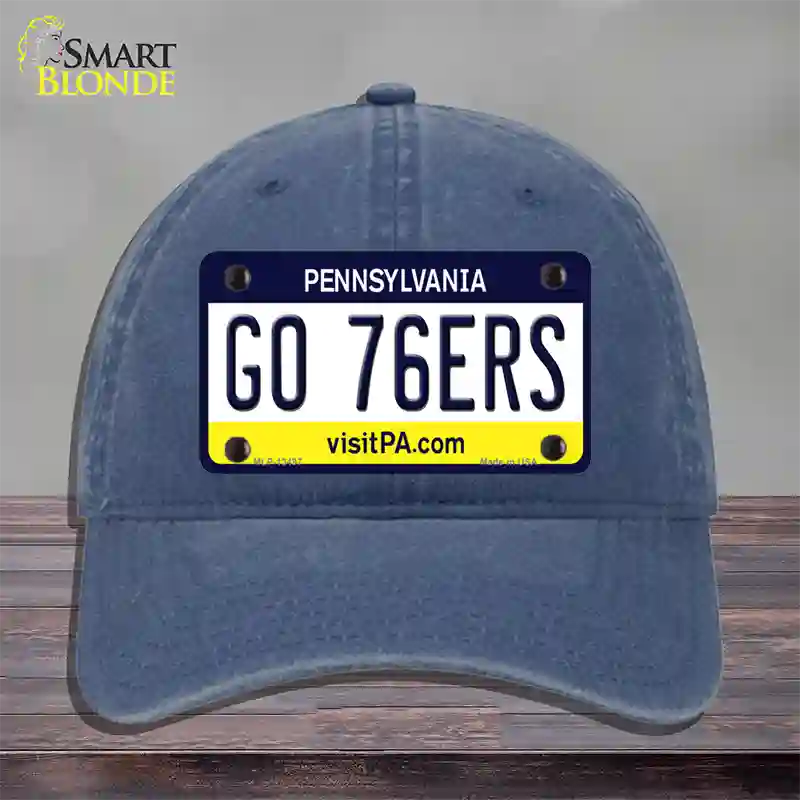 Go 76ers Novelty License Plate Hat Tag Unconstructed Cotton / Navy