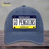 Go Penguins Novelty License Plate Hat Tag Unconstructed Cotton / Navy