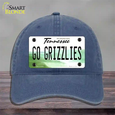 Go Grizzlies Novelty License Plate Hat Tag Unconstructed Cotton / Navy