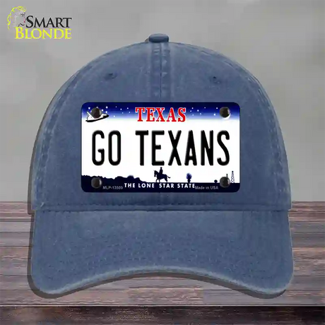 Go Texans Novelty License Plate Hat Tag Unconstructed Cotton / Navy