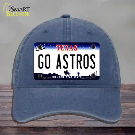 Go Astros Novelty License Plate Hat Tag Unconstructed Cotton / Navy