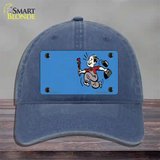 Plumber Offset Novelty License Plate Hat Unconstructed Cotton / Navy