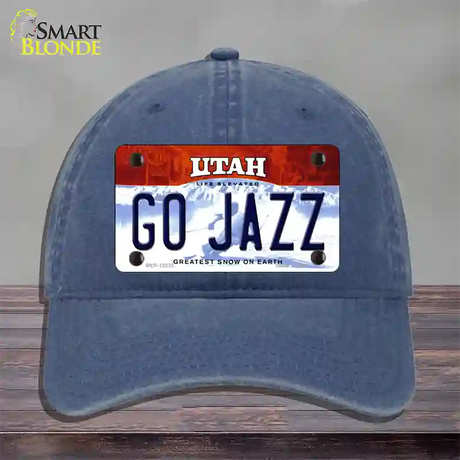 Go Jazz Novelty License Plate Hat Tag Unconstructed Cotton / Navy