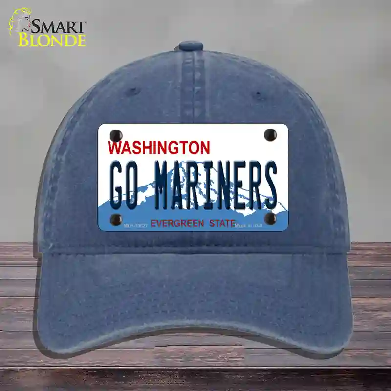 Go Mariners Novelty License Plate Hat Tag Unconstructed Cotton / Navy