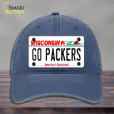 Go Packers Novelty License Plate Hat Tag Unconstructed Cotton / Navy