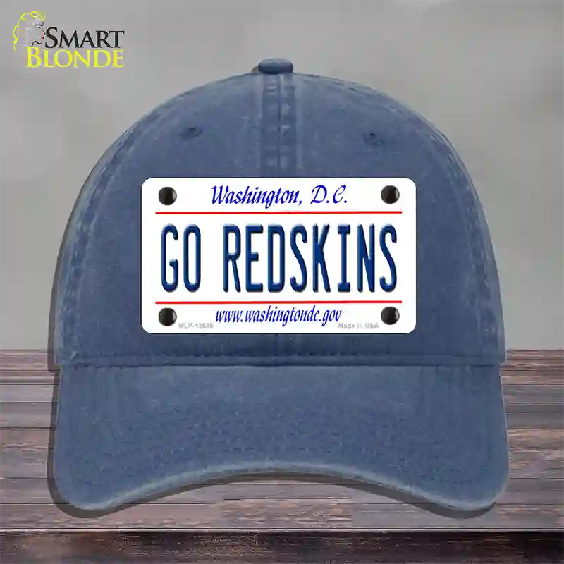 Go Redskins Novelty License Plate Hat Tag Unconstructed Cotton / Navy