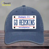 Go Redskins Novelty License Plate Hat Tag Unconstructed Cotton / Navy