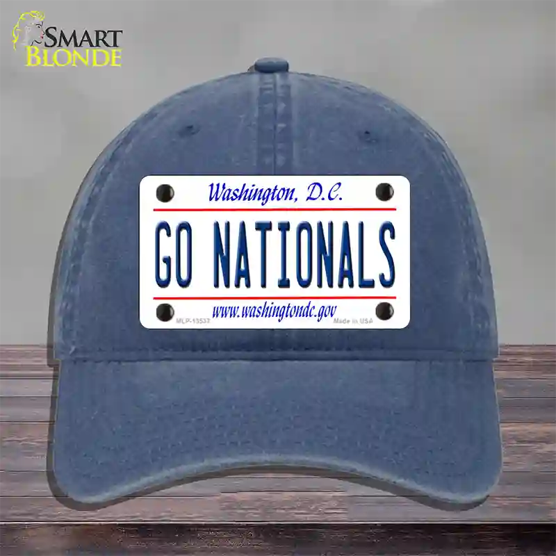 Go Nationals Novelty License Plate Hat Tag Unconstructed Cotton / Navy