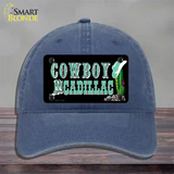 Cowboy Cadillac Novelty License Plate Hat Unconstructed Cotton / Navy