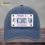 Number 1 Wizards Fan Novelty License Plate Hat Tag Unconstructed Cotton / Navy