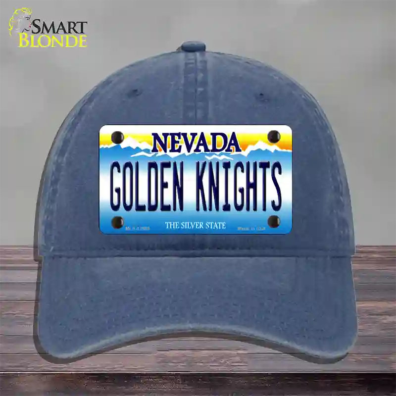 Golden Knights Novelty License Plate Hat Tag Unconstructed Cotton / Navy