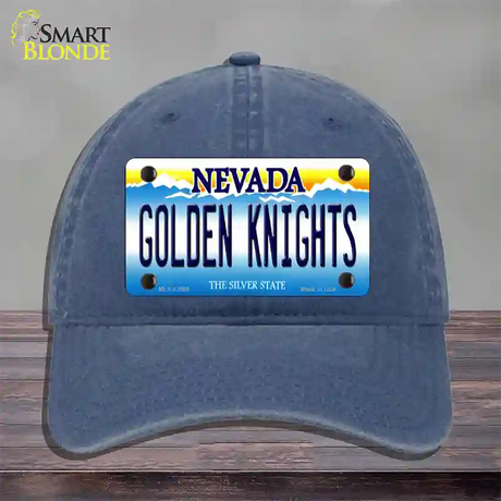 Golden Knights Novelty License Plate Hat Tag Unconstructed Cotton / Navy