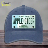 Apple Cider New Hampshire Novelty License Plate Hat Tag Unconstructed Cotton / Navy