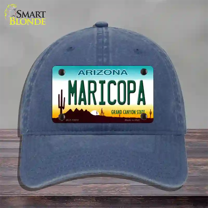 Maricopa Arizona Novelty License Plate Hat Tag Unconstructed Cotton / Navy