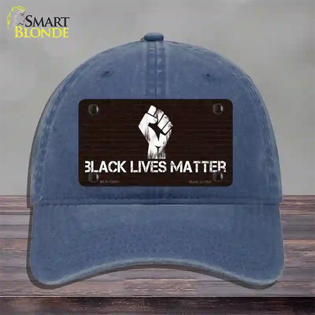 Black Lives Matter Brick Novelty License Plate Hat Tag Unconstructed Cotton / Navy