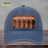 Black Lives Matter Fists Novelty License Plate Hat Tag Unconstructed Cotton / Navy