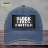 Black Lives Matter Faded Novelty License Plate Hat Tag Unconstructed Cotton / Navy