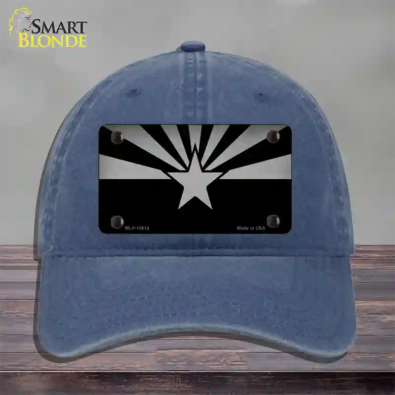 Arizona Flag Black  Novelty License Plate Hat Tag Unconstructed Cotton / Navy