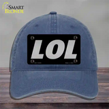 LOL Black Novelty License Plate Hat Tag Unconstructed Cotton / Navy