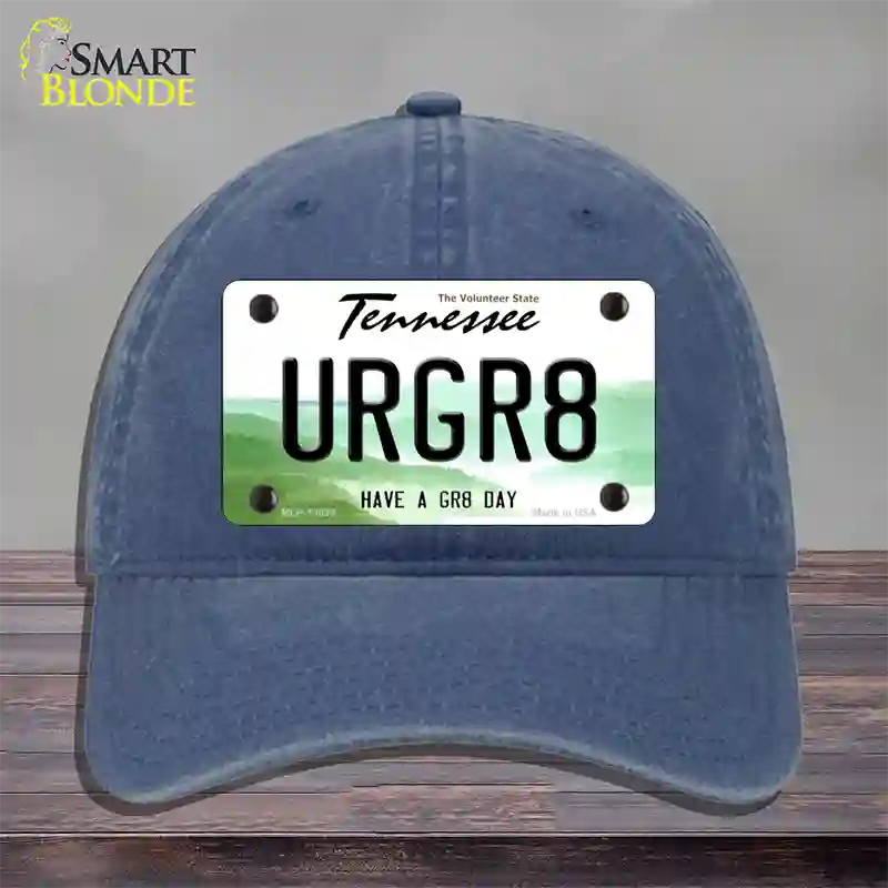 URGR8 Novelty License Plate Hat Tag Unconstructed Cotton / Navy