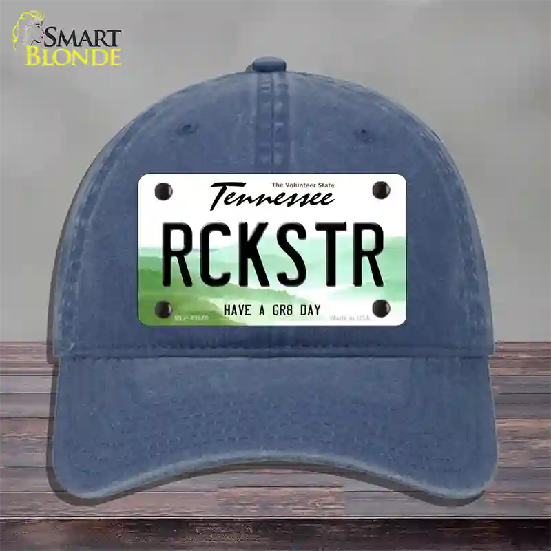 Rockstar Novelty License Plate Hat Tag Unconstructed Cotton / Navy