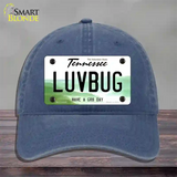 Love Bug Novelty License Plate Hat Tag Unconstructed Cotton / Navy