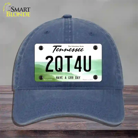 Too Cute For You Novelty License Plate Hat Tag Unconstructed Cotton / Navy