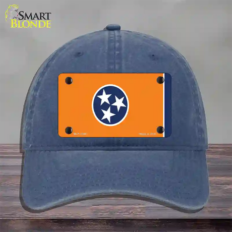 Tennessee Flag Orange Novelty License Plate Hat Tag Unconstructed Cotton / Navy